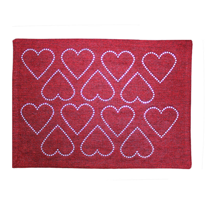 Sparkles Home Rhinestone Hearts Placemat Wayfair